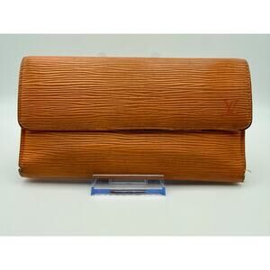 Auth LOUIS VUITTON Epi Porte Tresor International Mandarin Wallet | M6350H | COA